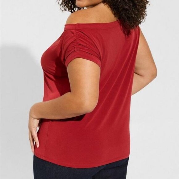 🆕 NWT Women’s torrid 3 Red Studio Knit Cowl Top 22 24 - Picture 10 of 11